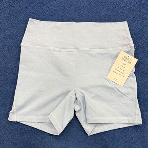 Women's Light Gray High-Waisted Shorts
